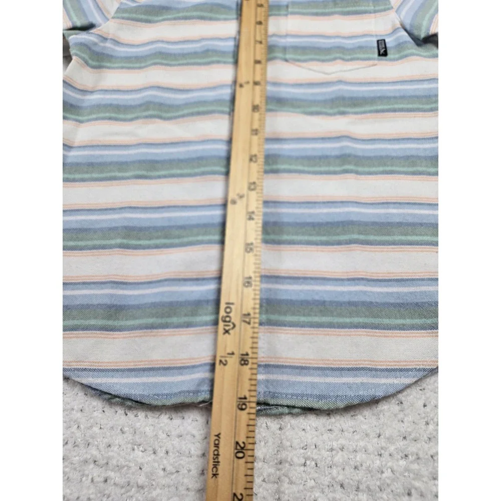Boys‎ 6 Striped Short Sleeve Linen Blend Button Up Shirt Resortwear Nautical